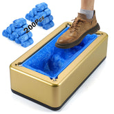 LYSHIYI gold shoe cover machine front view for quick, hands-free use.