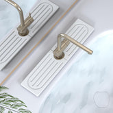 Lyxel kitchen faucet mat close-up shows diatomite absorption for fast drying.