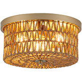 Lzglyptics rattan ceiling light close-up showing handwoven texture for warm ambience
