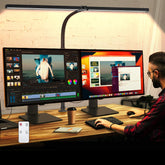 MACASA anti-glare cover desk lamp reducing direct glare for comfortable long work