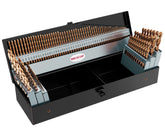 MACXCOIP cobalt drill bit set with index box for easy storage.