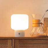 MAGCHARM Halo mushroom lamp with glass shade provides soft, ambient lighting for cozy bedrooms.