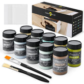 Magicfly chalk paint set with 9 color bottles for easy color testing and DIY furniture.