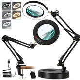 MagnieOpti 10X magnifying glass with light on a stand for precise crafting tasks