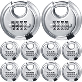 Maitys 10-pack 4-digit padlocks package view for bulk security across sheds and lockers.