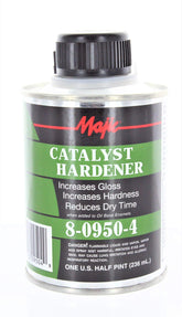Majic Accelerator Hardener bottle in clear finish speeds painting projects