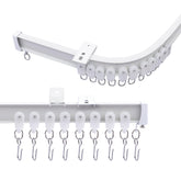 MaKefeile ceiling curtain track bendable arc with smooth glide for flexible room partitions.