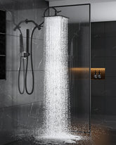 MakeFit all-metal dual shower head with rain focus for durable performance
