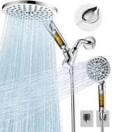 MakeFit dual filtered shower head combo for cleaner water and softer hair.