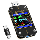 MakerHawk USB Multimeter front LCD display shows voltage and current clearly