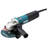 Makita 9566CV 6-inch grinder front view showing rugged metal cutting capability