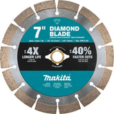 Makita B-69624 7-inch segmented diamond blade for general-purpose masonry cuts