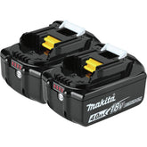 Makita BL1840B 18V LXT 4.0Ah battery shown for longer runtime.