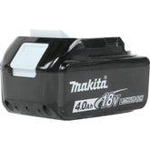 Makita BL1840B battery with LED indicator shows charge at a glance for planning