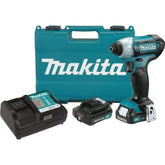 Makita DT03R1 compact six-inch length ideal for tight spaces and precise driving.