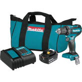 Makita XFD131 with 2-speed transmission enables versatile drilling.