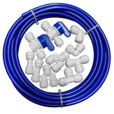 Malida 1/4 in OD RO tubing, long blue line ready for installation