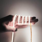 MALIIGAZA 3mm COB strip close-up shows slim profile for discreet under-cabinet lighting.