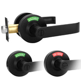 Malimali indicator door handle front view showing red IN USE and green VACANT indicators