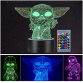 Manco Star Wars 3D Night Light Baby Yoda plate brightens kids’ room ambiance.