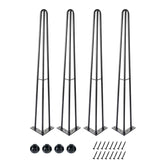 ManyiHome hairpin table leg 28in black top view with industrial aesthetic