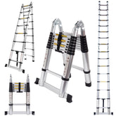 MAOHELAD 16.5 ft A-frame ladder extended for high reach tasks.