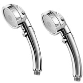 Marbrasse high pressure shower head with angle-adjustable chrome finish delivers powerful, consistent spray.