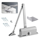 Marie automatic door closer front view for compact residential doors with smooth action