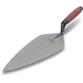 MARSHALLTOWN London-style brick trowel blade close-up for precise brickwork results.