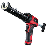 Marsosaur electric caulk gun on workbench delivers a smooth, controlled bead.