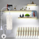 Martronic COB display light strip for shelves providing bright 6000K illumination, ideal for bookcases.