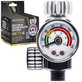 Master Airbrush Elite regulator with gauge front view shows precise control