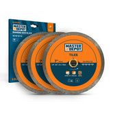 Master Depot 7-inch continuous rim blade for fast tile cuts and clean edges.