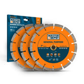 Master Depot 7-inch diamond blade on an angle grinder delivering clean cuts