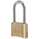 Master Lock 175LH padlock front view showing the durable brass body for reliable security.