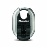 Master Lock Magnum padlock body with laminated steel for strength and weather resistance