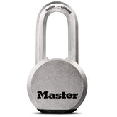 Master Lock Magnum solid steel body padlock for outdoor security and sheds.
