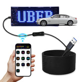 MasterAkoh LED Sign 7x3 on dashboard for clear vehicle messaging.