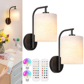 MATAMEYE battery wall sconce with remote control for wireless lighting