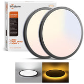 Matane LED flush mount with night light brightens bedrooms with a soft, inviting glow.