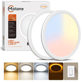 Matane 2Pack dimmable flush mount night light – front view with soft bedroom glow