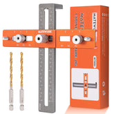 Matework cabinet hardware jig with arrow indicator for quick, precise alignment during installation.