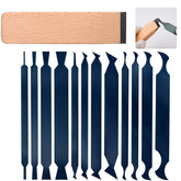 Matscover cabinet scraper set in blue steel for precise shaping and finishing
