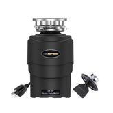 MAX DISPOSER under-sink installation shows easy plug-and-play setup