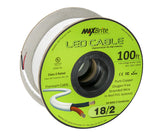 MaxBrite 100ft 18AWG low-voltage cable spool for easy installation and clean wiring.