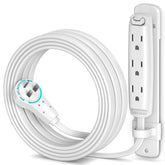 Maximm 360-degree rotating flat extension cord, 10 ft, enabling flexible power access in tight spaces.