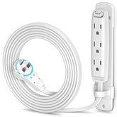 Maximm 360° rotating flat extension cord with a slim profile ideal for tight spaces.