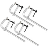 MAXPOWER heavy-duty F clamp with 12-inch jaw opening for wide stock and stable holds