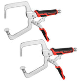 MAXPOWER pocket-hole clamp 12.5 inch two-pack ensures precise 90-degree joints for strong assemblies.