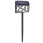 MAXvolador solar address sign panel charging in sun for bright night visibility